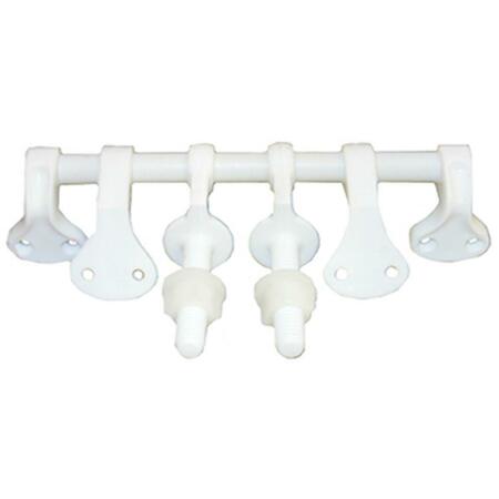 LARSEN SUPPLY CO Plastic Replacement Toilet Seat Hinge White, 4PK 666097